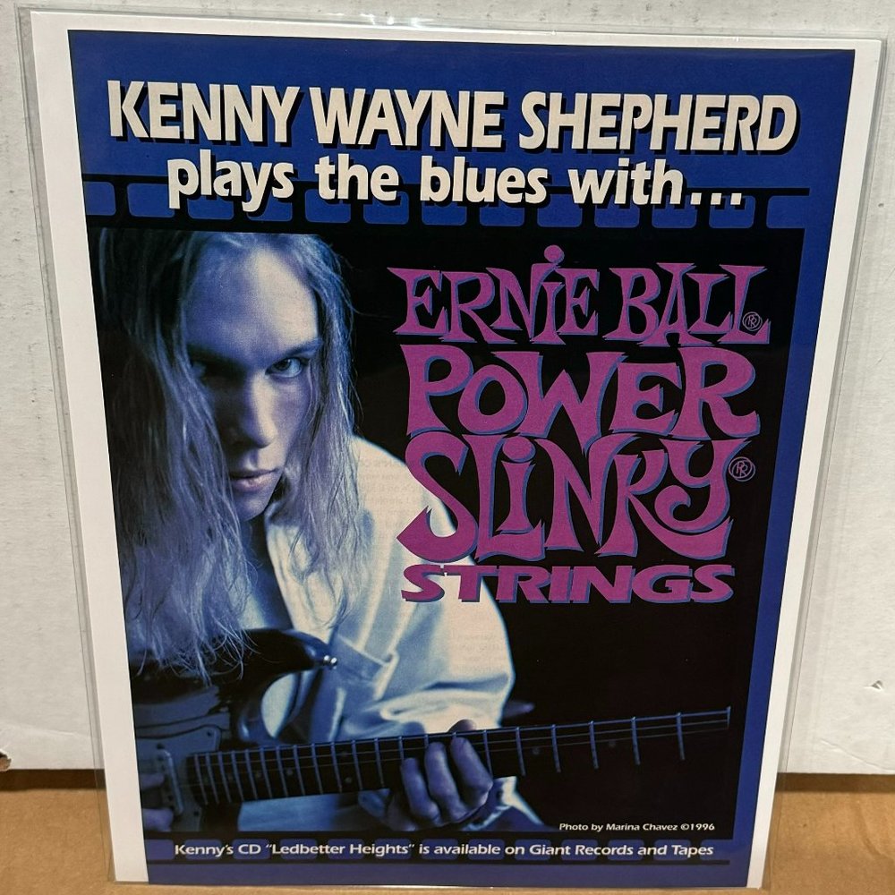 Kenny Wayne Shepherd - Ernie Ball - 1996 Print Advertisement